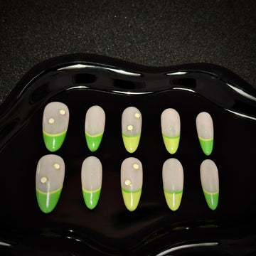 Lime Glow French Tips
