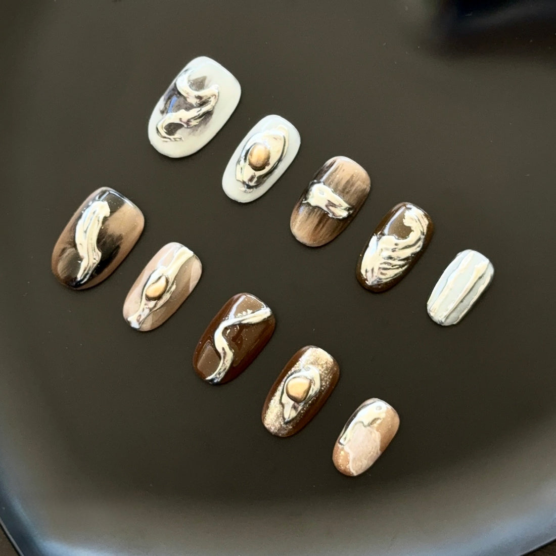 Metallic Artistic Nail Art