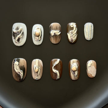 Metallic Artistic Nail Art